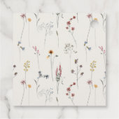 Roze wilde bloem waterverf Crest bruiloft feest Bedankjes Labels (Achterkant)