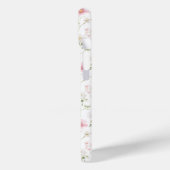 Roze Wilde Bloem Waterverf Monogram Case-Mate iPhone Case (Achterkant / Links)