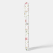 Roze wilde bloem waterverf monogram Case-Mate iPhone case (Achterkant / Links)