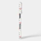 Roze wilde bloem waterverf monogram Case-Mate iPhone case (Achterkant / Rechts)