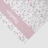 Roze wilde bloem waterverf tissuepapier (Detail)