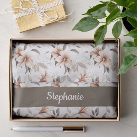 Roze wilde bloem waterverf tissuepapier (Geschenk)