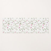 Roze wilde bloem waterverf yogamat (Voorkant (horizontaal))