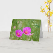 Roze wilde bloemen bloem Moederdag kaart (Gele Bloem)