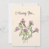 roze wilde bloemen Botanisch ontkend u Kaart (Voorkant)