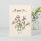 roze wilde bloemen Botanisch ontkend u Kaart (Staand voorkant)