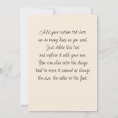 roze wilde bloemen Botanisch ontkend u Kaart (Achterkant)