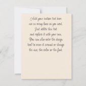  Roze wilde bloemen Botanische Waterverf Notitiekaartje (Achterkant)