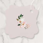 Roze wilde bloemen bruid bedankt bedankjes labels (Achterkant)