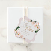 Roze wilde bloemen bruid bedankt bedankjes labels (In situ)