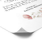 Roze Wilde Bloemen Bruidsdouche Mimosa Poster (Hoek)