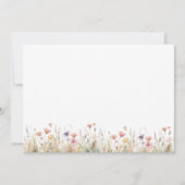 Roze Wilde Bloemen Bruiloft Feest Bedankkaart (Achterkant)