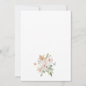 Roze Wilde Bloemen Bruiloft Kaart (Achterkant)