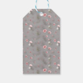 Roze Wilde Bloemen Bruiloftsfeest Cadeaulabel (Achterkant)