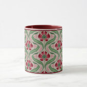 Roze wilde bloemen Damask Coffee Mok (Midden)