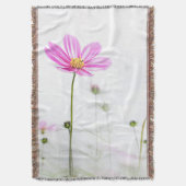 Roze wilde bloemen deken (Voorkant Verticaal)