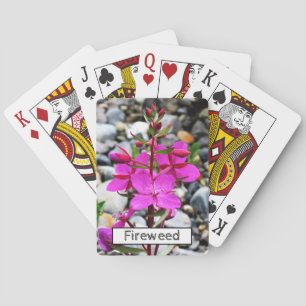  roze wilde bloemen Fireweed Bloom in Canada Pokerkaarten