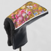 Roze Wilde Bloemen Gele Lavendel 2025 Golfheadcover (3/4 voorkant)