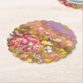 Roze Wilde Bloemen Gele Lavendel 2025 Kartonnen Onderzetters (Gekanteld)