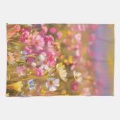 Roze Wilde Bloemen Gele Lavendel 2025 Theedoek (Horizontaal)