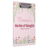 Roze wilde bloemen gepersonaliseerde tuin van geda klembord (Rechts)