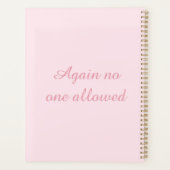 Roze wilde bloemen gepersonaliseerde Tuin van geda Planner (Achterkant)