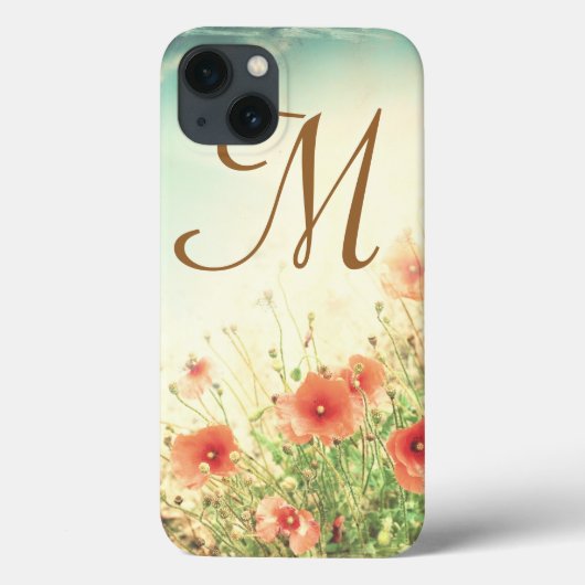 Roze Wilde Bloemen in de Geval van het Gebied Mono Case-Mate iPhone Case (Achterkant)