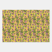 Roze wilde bloemen inpakpapier vel (Voorkant 2)