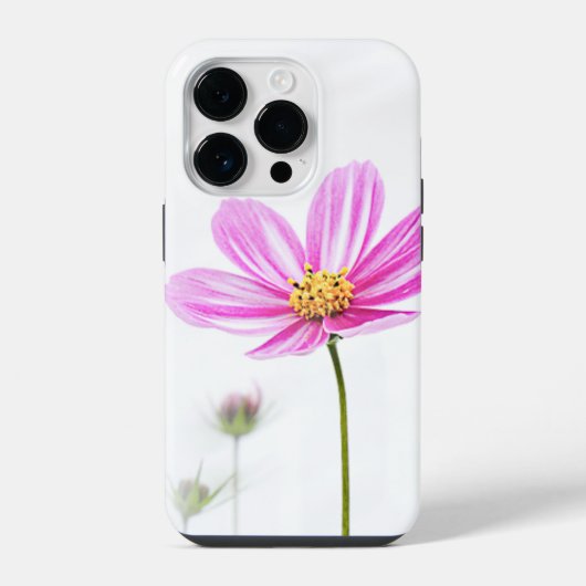 Roze wilde bloemen iPhone hoesje (Achterkant)