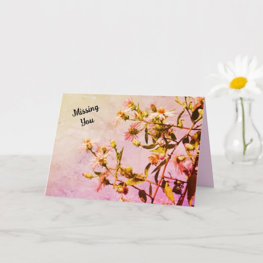 Roze wilde bloemen kaart (Kleine Plant)