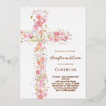 roze wilde bloemen kruis Bevestiging