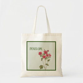  roze wilde bloemen met de naam Bridesmaid Tote Bag