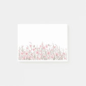 Roze wilde bloemen post-it® notes (Voorkant)