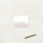 Roze wilde bloemen post-it® notes (Op bureau)