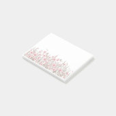 Roze wilde bloemen post-it® notes (Schuin)