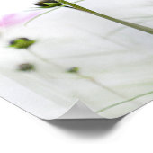 Roze wilde bloemen poster (Hoek)