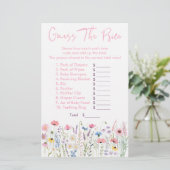 Roze Wilde Bloemen Raad de Prijs Douche Spel (Staand voorkant)