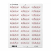 Roze Wilde Bloemen Retour Adreslabels Etiket (Full Sheet)