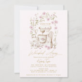 Roze wilde bloemen weggespoeld Vrijgezellenfeest Kaart (Voorkant)