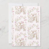 Roze wilde bloemen weggespoeld Vrijgezellenfeest Kaart (Achterkant)