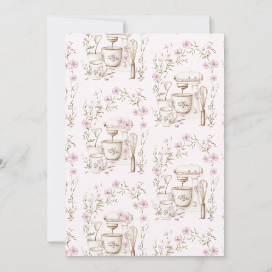 Roze wilde bloemen weggespoeld Vrijgezellenfeest Kaart (Achterkant)