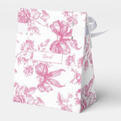 Roze Wilde Bloementhee Bruiloft Bedankdoosjes (Achterkant)