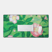 Roze Wilde Hond Roos Rosa Canina & Secret Garden Bureaumat (Keyboard & Muis)