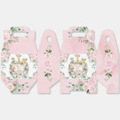 Roze Wilde Oerwoud Safari Dieren Baby Meisje Douch Bedankdoosjes (Ongevouwen)
