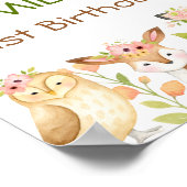 Roze wilde Poster (Hoek)