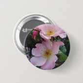 Roze wilde roos bloem bloem foto ronde button 5,7 cm (Voorkant /achterkant)
