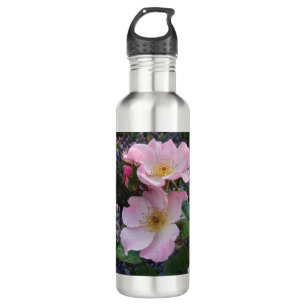 Roze wilde roos bloem bloem foto waterfles 