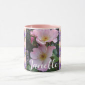 Roze Wilde Roos Bloem Bloemen Foto Mom Moederdag Mok (Midden)