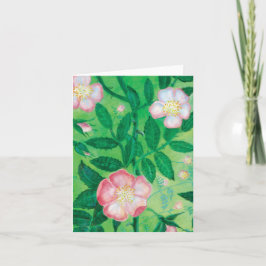 Roze Wilde Roos Bloemen Geheimtuin Kaart