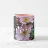 Roze Wilde Roos Bloemfloraal Fotogeman Moederdag Mok (Midden)